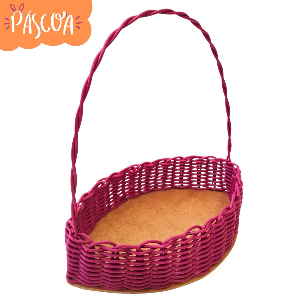 CESTA MIMO FIBRA ROSA